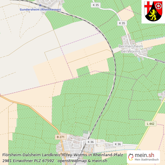Flrsheim-Dalsheim Landstadt Lageplan